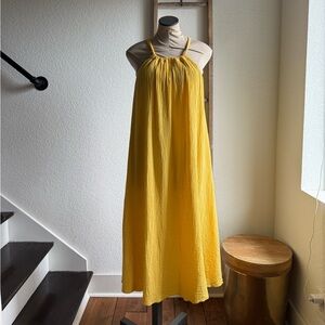 SheBird Sofia Halter Bra Dress in Yellow sz: 4